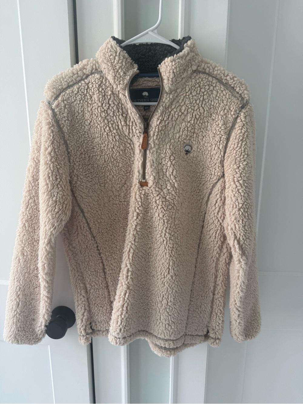 Women’s Southern Shirt Oyster Sherpa Half-Zip Jacket
